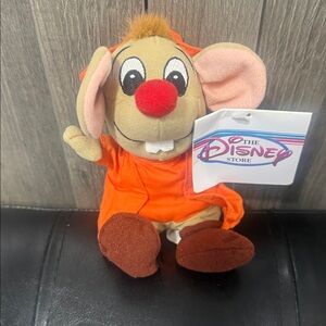 Disney's Retired Cinderella's Mouse Friend Jaq Beanie Plush Toy With Tag